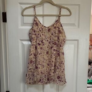 Decree Floral Camisole - Purple and Cream